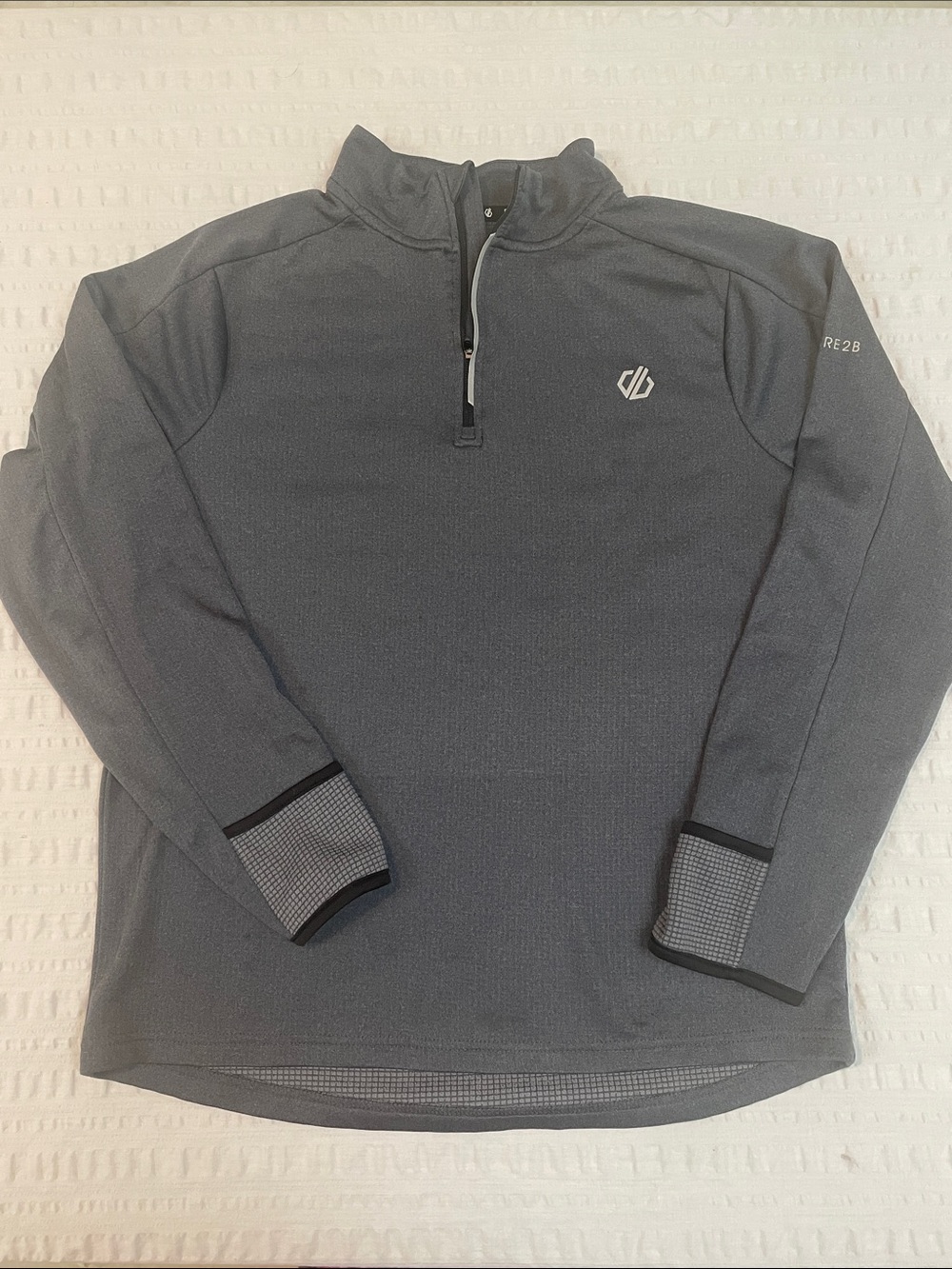 Dare2b Fuse Up Core Stretch Half Zip Pullover Midlayer Grey Mens Size Medium
